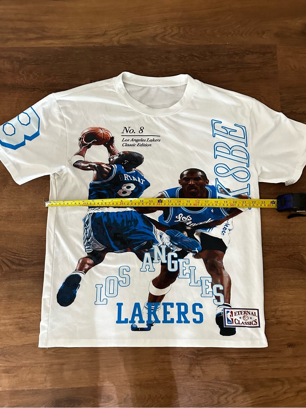 Kobe Bryant Los Angeles Lakers Number 8 Era Graphic Eternal Classics Tee T Shirt - Picture 8 of 12